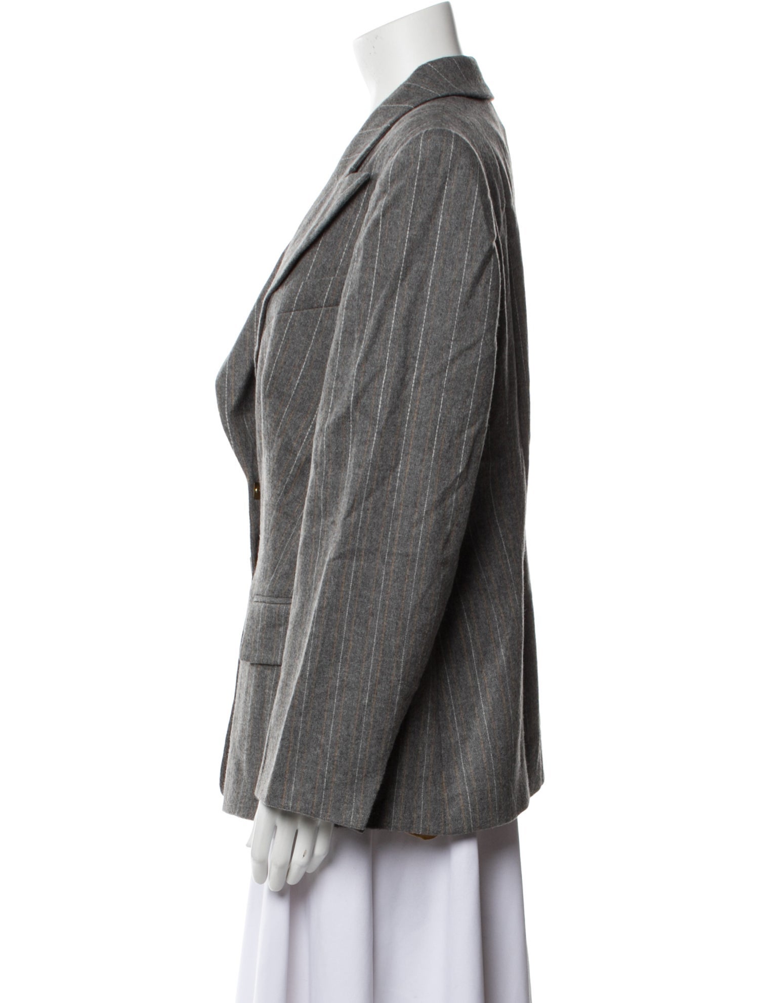 Escada Virgin Wool Plaid Print Blazer